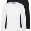 Pier One 2 Pack - Longsleeve - White/Black -Pier One 30d4861e0df5455eb344f1808167da2c