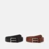 Pier One 2 Pack - Riem - Brown/Black -Pier One 3460666fa3784f91aa1eb7fe7aadcc06