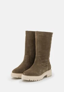 Pier One Leather Winter Boot - Laarzen - Khaki -Pier One 4be019c35c4c45beb144eb4aa53e93e8