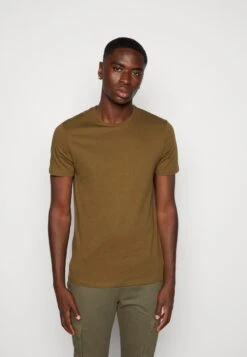 Pier One Unisex 5 Pack - T-Shirt Basic - Black /Dark Blue/Dark Green -Pier One 524e4dd9ec2a47b3a1357fba6cff553f