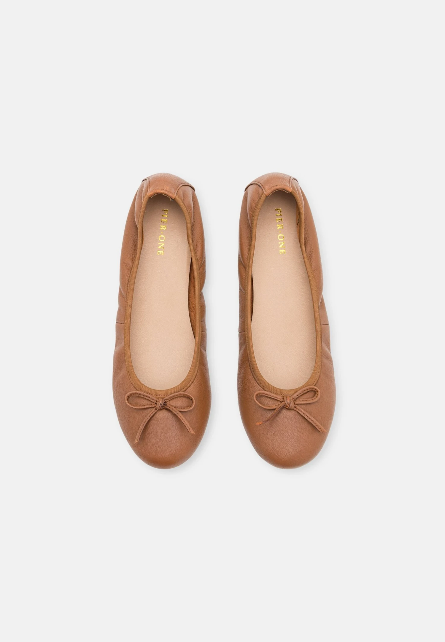 Pier One Leather - Ballerina'S - Cognac 8 Pier One Leather - Ballerina'S - Cognac - Afbeelding 6