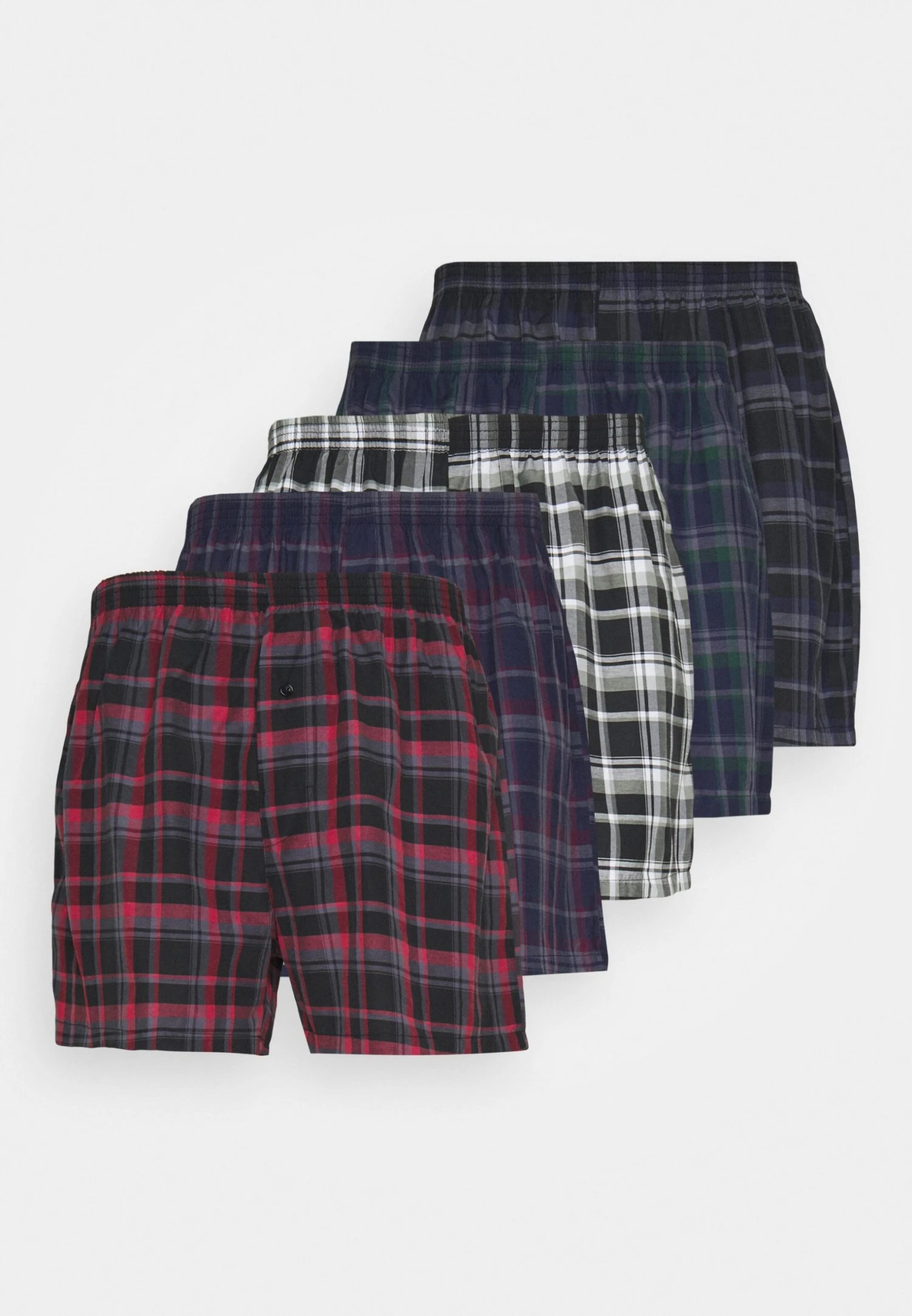 Pier One 5 Pack - Boxershort - Black /Dark Blue /Dark Green 3 Pier One 5 Pack - Boxershort - Black /Dark Blue /Dark Green