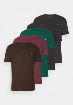 Pier One 5 Pack - T-Shirt Basic - Bordeaux/Dark Green/Dark Blue 19 Pier One 5 Pack - T-Shirt Basic - Bordeaux/Dark Green/Dark Blue -Pier One 695ee0a9459c4064b966a3f795bf7133