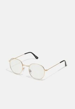 Pier One Unisex - Brillen Met Blauwlichtfilter -Gold- Coloured