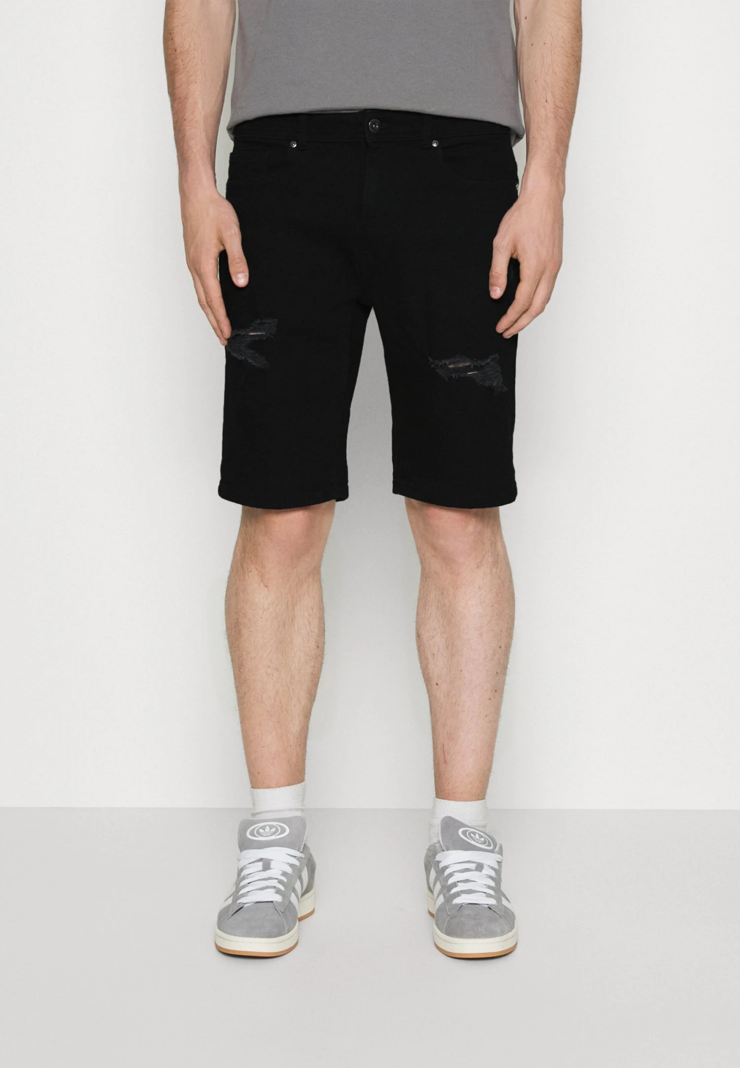 Pier One Unisex 2 Pack - Jeansshort - Blue/Black Denim 4 Pier One Unisex 2 Pack - Jeansshort - Blue/Black Denim - Afbeelding 2