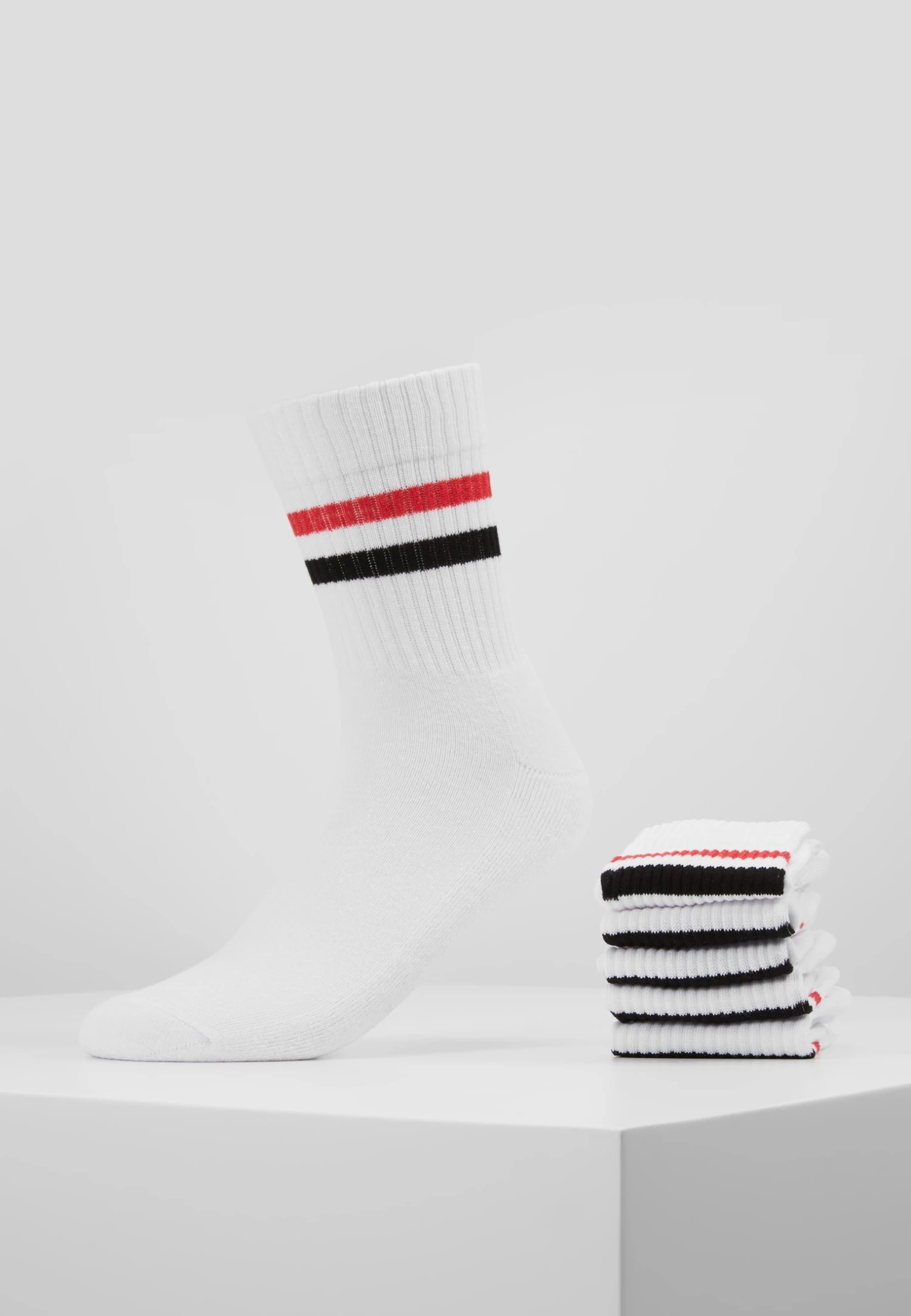 Pier One 5 Pack - Sokken - White/Red/Black 3 Pier One 5 Pack - Sokken - White/Red/Black