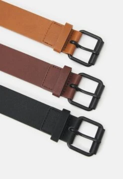 Pier One 3 Pack Unisex - Riem - Black/Brown/Cognac -Pier One 870d4291f19e45b380af5d011157a39e