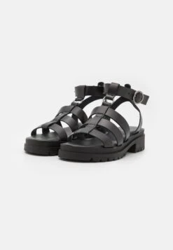 Pier One Leather - Sandalen - Black 10 Pier One Leather - Sandalen - Black -Pier One 9940dd3dc76040c58d759df133f06e59