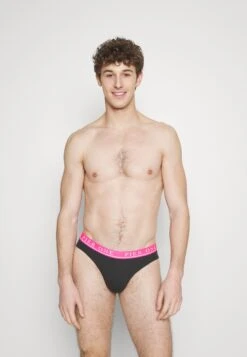 Pier One Branded Waistband Briefs 3 Pack - Slip - Black