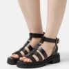 Pier One Leather - Sandalen - Black -Pier One cf4ef6f0962544c1bf71654be592e09b