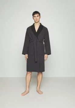 Pier One Shawl Towel Bathrobe - Badjas - Dark Grey -Pier One d74acb5b72bf4a45a923d6b0a18d6eaf