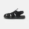 Pier One Leather - Outdoorsandalen - Black -Pier One d8ea1f69a05246c6b6efa7fde8b22d3e