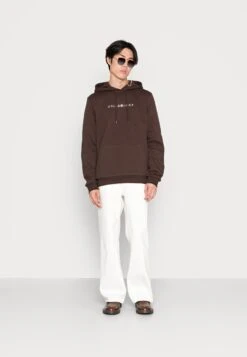 Pier One Hoodie - Dark Brown -Pier One e151abc5ebb04fa993151a5cacf219c6