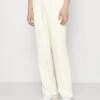 Pier One Drawcord Trousers Linen Blend - Broek - White -Pier One f44a7ee53dcc4449912a9bbf05c1e3fe