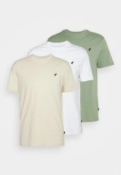 Pier One 3 Pack Unisex - T-Shirt Basic - White/Offwhite /Green 18 Pier One 3 Pack Unisex - T-Shirt Basic - White/Offwhite /Green -Pier One fe96b4eb79924bdb945969ca3cf26a74